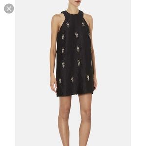 Topshop black embellished dress